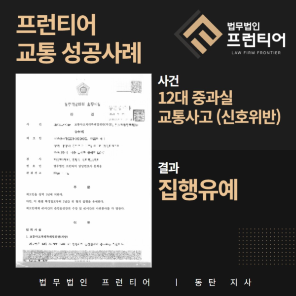 12대 중과실 교통사고 신호위반 사건 개요 설명